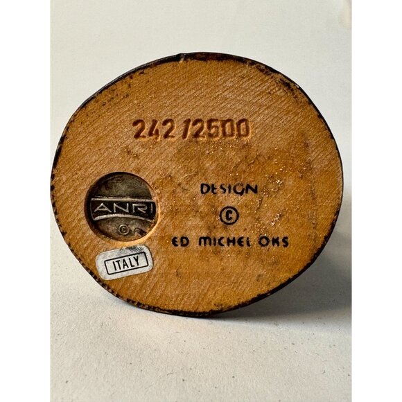 Vintage ANRI Figurine "Ed Michel Oks" Child Holding Puppy Hand-Carved Wood Italy - Picture 3 of 16